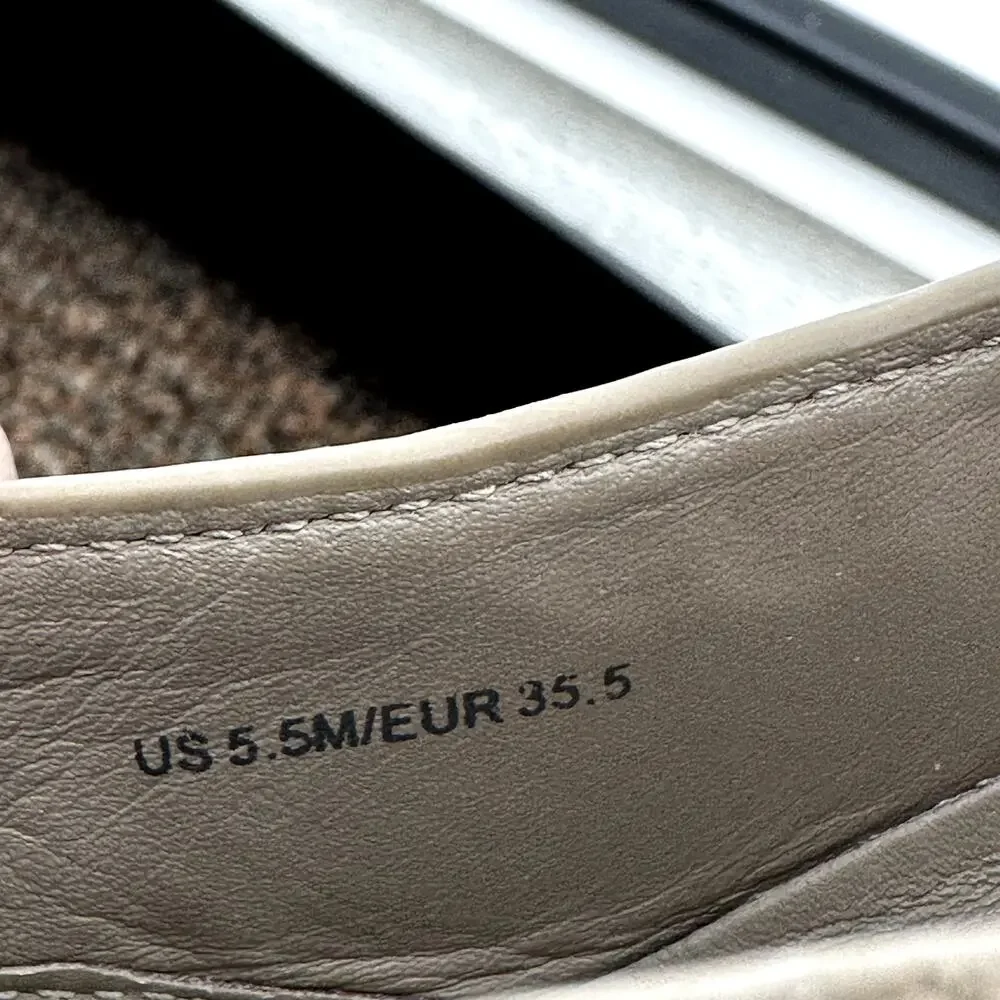 Vince Verrell Suede Slip On Sneakers Mule Suede Leather Round Toe Tan 5.5M